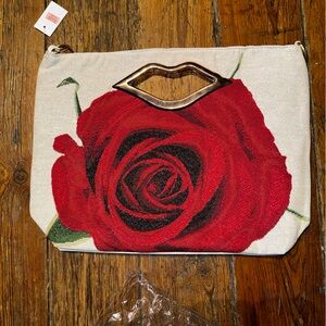 Rose clutch bag